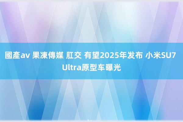 國產av 果凍傳媒 肛交 有望2025年发布 小米SU7 Ultra原型车曝光