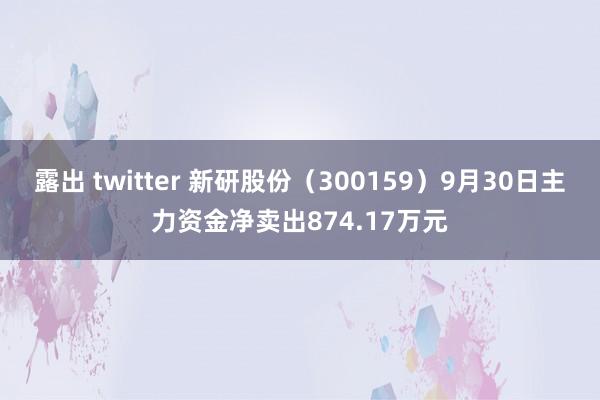 露出 twitter 新研股份（300159）9月30日主力资金净卖出874.17万元