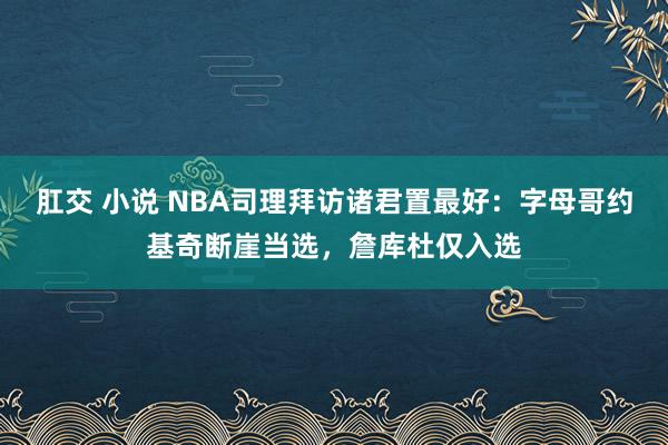 肛交 小说 NBA司理拜访诸君置最好：字母哥约基奇断崖当选，詹库杜仅入选