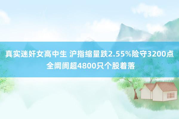 真实迷奸女高中生 沪指缩量跌2.55%险守3200点 全阛阓超4800只个股着落