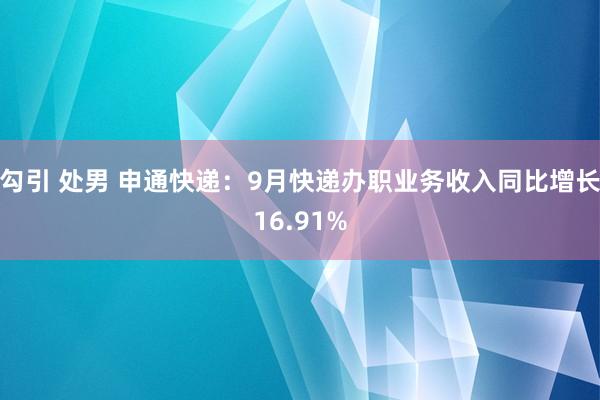 勾引 处男 申通快递：9月快递办职业务收入同比增长16.91%