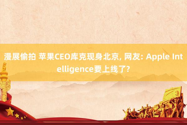 漫展偷拍 苹果CEO库克现身北京， 网友: Apple Intelligence要上线了?