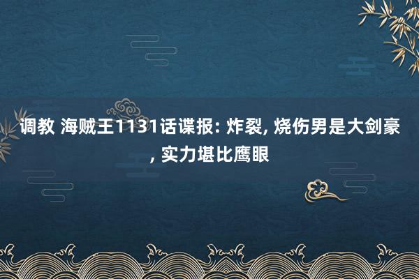 调教 海贼王1131话谍报: 炸裂， 烧伤男是大剑豪， 实力堪比鹰眼