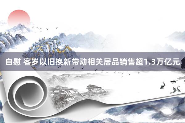 自慰 客岁以旧换新带动相关居品销售超1.3万亿元